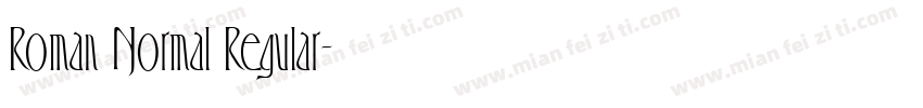 Roman Normal Regular字体转换
